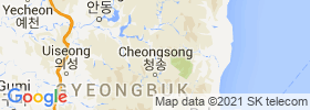 Cheongsong Gun map